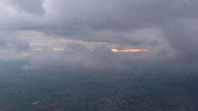 Cloudy Timelapse at mexico city during sunset