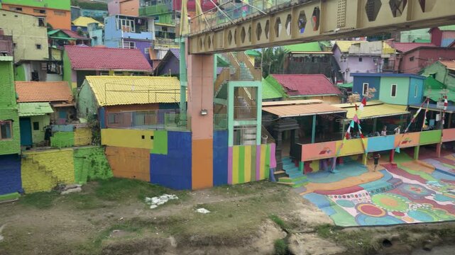 Kampung Warna-Warni Jodipan Colorful Village in Malang, East Java, Indonesia