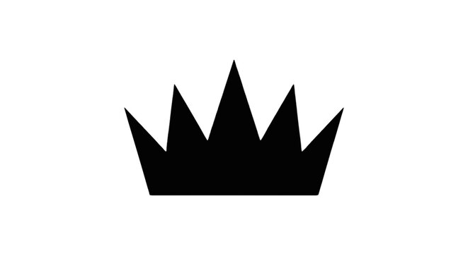 Vector illustration of crown icon on a transparent background