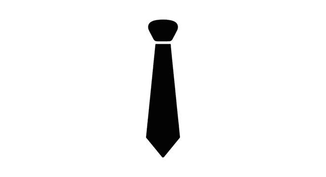 Vector illustration of necktie icon for business attire and formal clothing on a transparent background