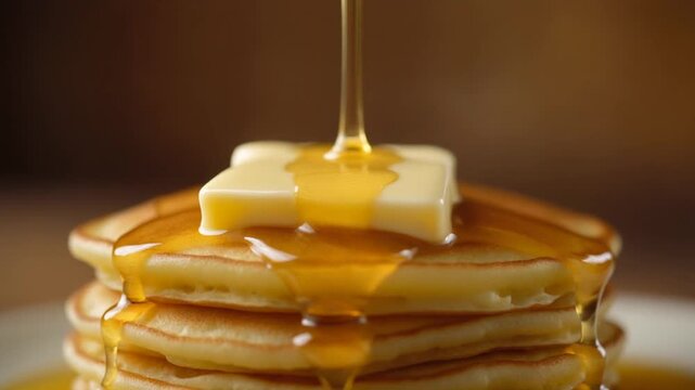 Melted Butter Pancake Stack Background