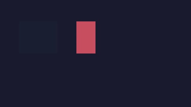 Minimalist digital motion footage featuring colorful geometric shapes shifting across dark background screen for a modern abstract style graphic animation