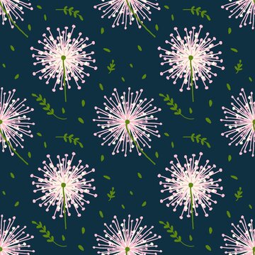 seamless pattern with dandelion