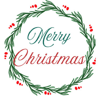 Stiker merry christmas