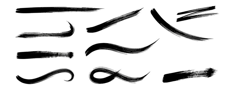 Hand Painted Brush Underlines and Editorial Accent Marks