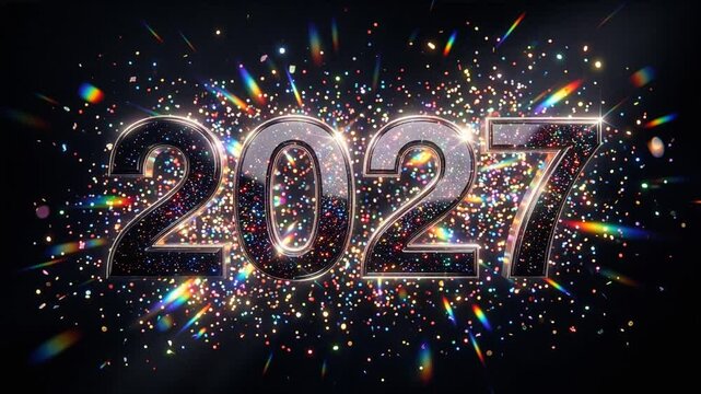 虹色グリッターが弾ける2027年ループ動画 横型