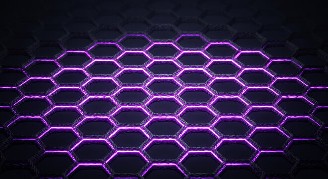 Hexagonal Carbon Nanotube Honeycomb Lattice with Laser Purple Grid