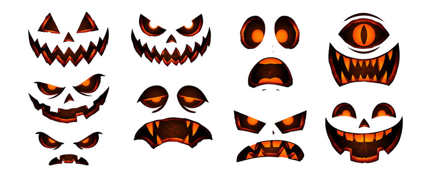 Wicked Jack O Lantern Face Silhouette Collection