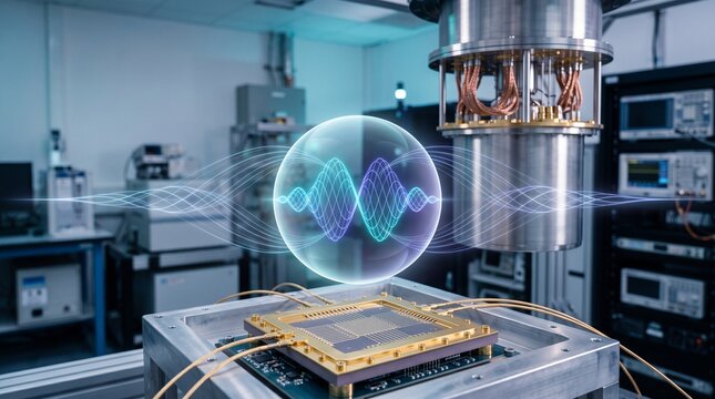 Quantum Qubit in Superposition Above Superconducting Processor