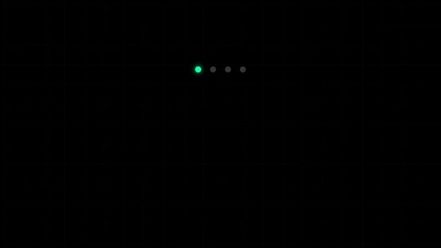 Neon blue padlock icon with four dots for password entry on a dark background