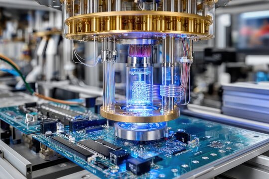 Innovative quantum computing system on a printed circuit board in a research lab