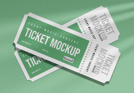 Modern Event Ticket Mockup Template