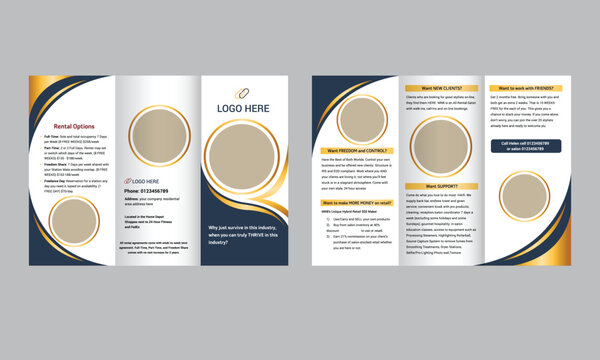 Creative Corporate Modern Business Trifold Brochure Template Layout Design