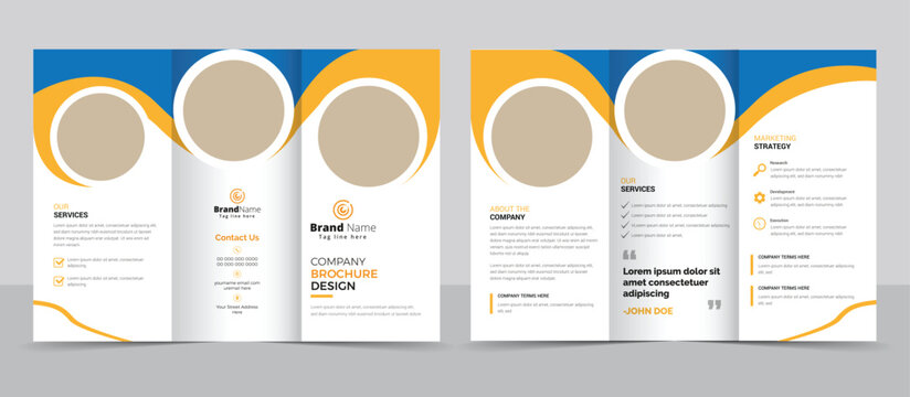 Creative Corporate Modern Business Trifold Brochure Template Layout Design