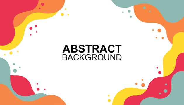 Abstract background with colorful fluid shapes and liquid blobs, modern vibrant design with organic wavy elements and scattered dots, creative template for banners and posters