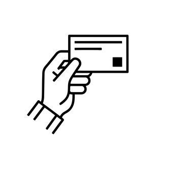 Hand Holding Credit Card Icon