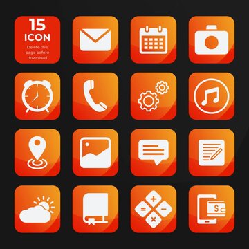 Orange White Modern Gradient  IOS Icon