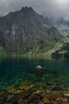Morskie Oko lake and Rysy mountain in the Tatra Mountains, Poland