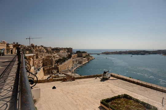 Historic Valletta cityscape and Grand Harbour view