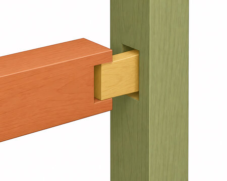 Loose tenon slot joint alignment illustration