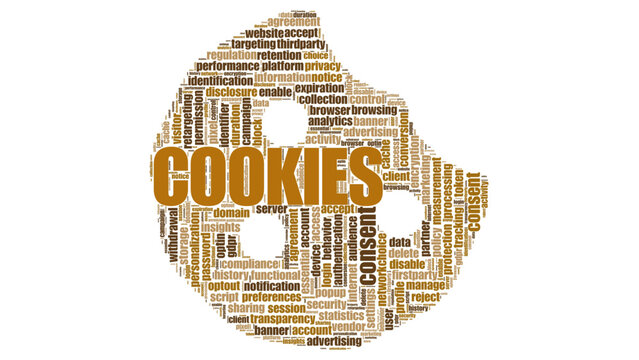 Website Cookies Tag Cloud