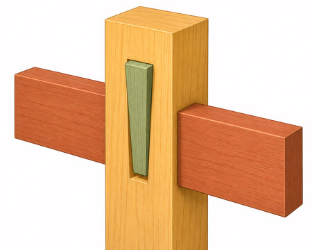Tusk tenon knockdown frame joint illustration