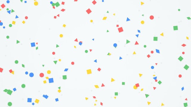 Colorful Geometric Shapes Falling Background Motion