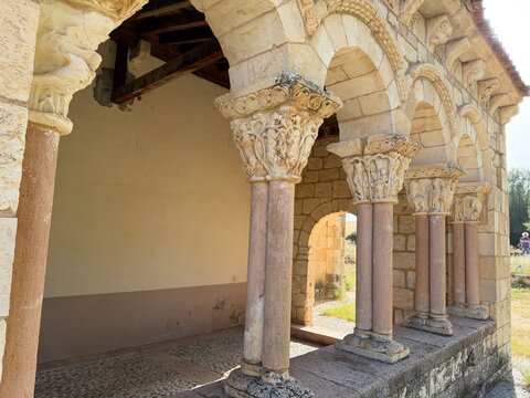 San juan de rabanera romanesque church portico arches