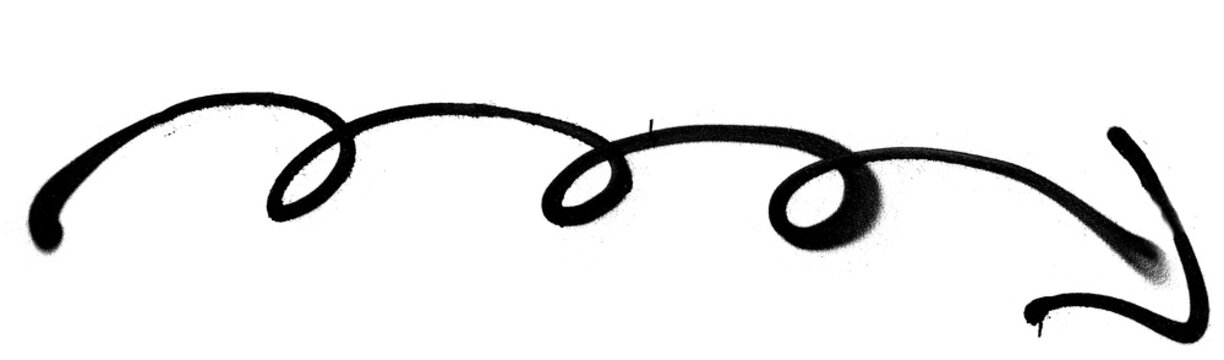 Hand-drawn looping graffiti arrow 