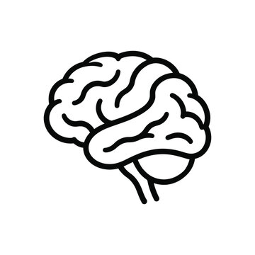 Human brain vector icons set