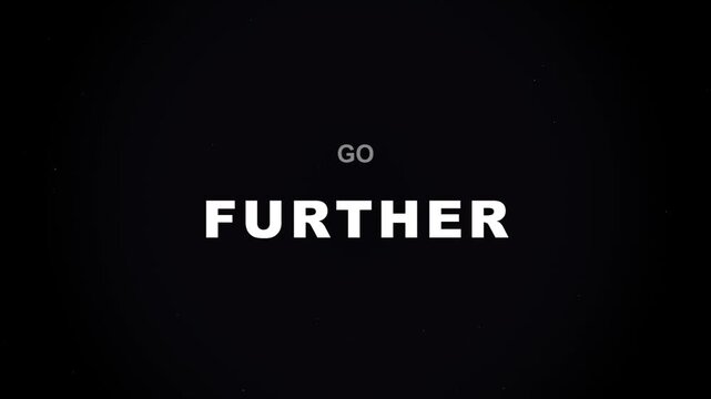 Motivational quote keep moving text animation on black background