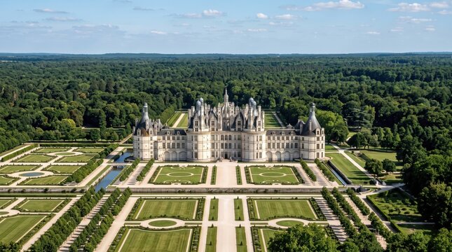 France Ch&acirc;teau de Chambord Castle Landscape