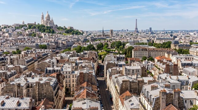 France Montmartre Hill District Panorama
