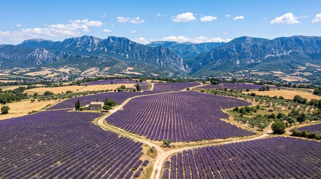 France Valensole Plateau Lavender Plateau Panorama