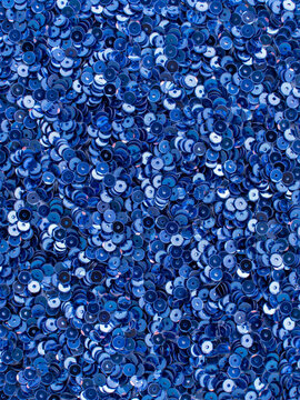 Blue sequin fabric texture background