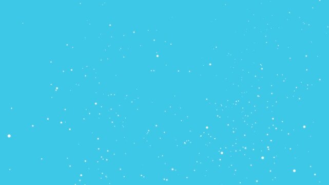 White Bubbles Rising on Blue Background, Sparkling Particle Motion Loop