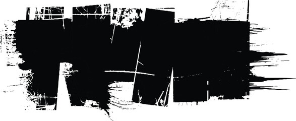 Obraz premium Black grunge abstract background with white scratches and texture