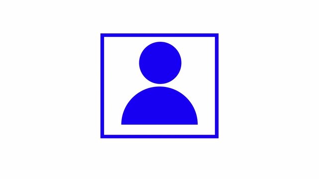 Id card animation.Profile verify icon motion graphics. Animated personal information icon. NID card verify. Driver's license verified 4k video with alpha channel.