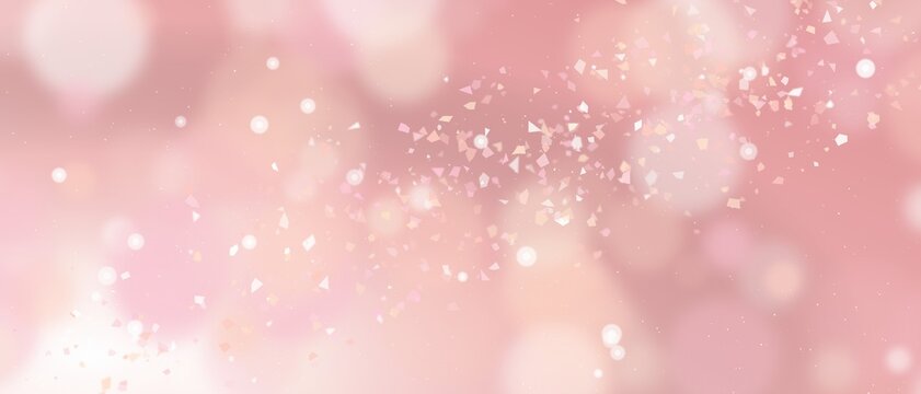クリムゾンレッドの3Dクリスタルグリッターボケ背景