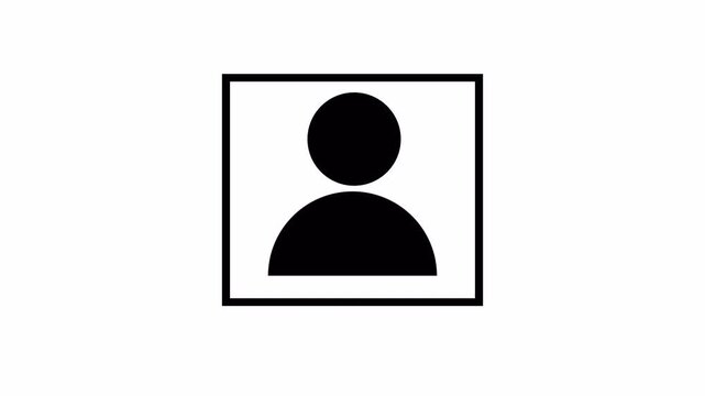 Id card animation.Profile verify icon motion graphics. Animated personal information icon. NID card verify. Driver's license verified 4k video with alpha channel.