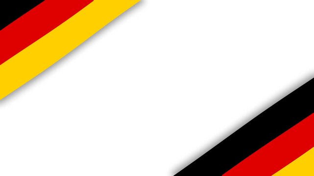 Abstract German Flag Border Frame Background Motion Graphic for Presentation.