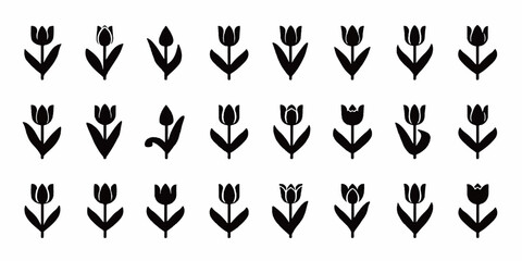 Fototapeta premium Black and White Shield and Flag Icon Set with Hearts, Symbols, Silhouettes and Business Elements, Vector Illustration Collection for Web, Tattoo and Graphic Design