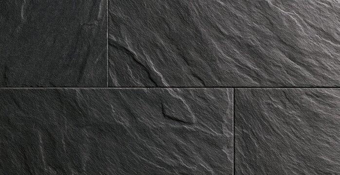 Dark Gray Slate Stone Texture Background Close Up.