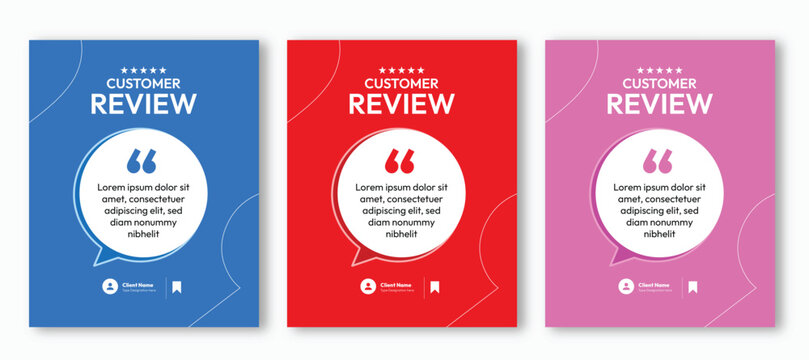 Customer Review Quote Template, Colorful Testimonial Post, Editable Feedback Design, Professional Client Review Social Media Template