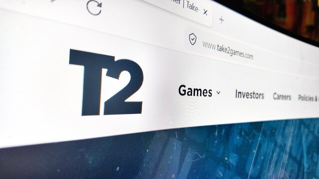a computer screen with take2games website displayed