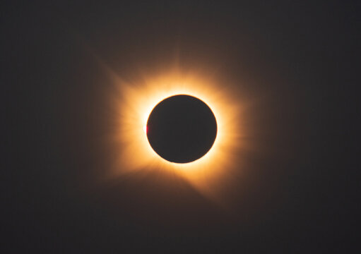 Detailed Totality Phase of Total Solar Eclipse in Deep Space