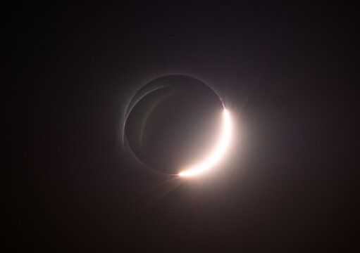 Stunning diamond ring effect of a total solar eclipse