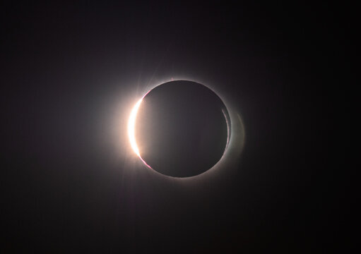 Stunning total solar eclipse with diamond ring effect
