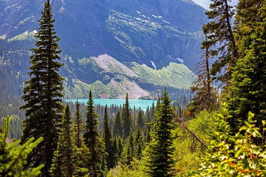Grinnell Lake at Glacier National Park