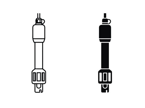 Sanitary Ph Electrode Icon for Dairy Processing and Pasteurization
